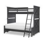Complete Twin Over Full Bunk Bed Black Finish Youth Beds Black 12