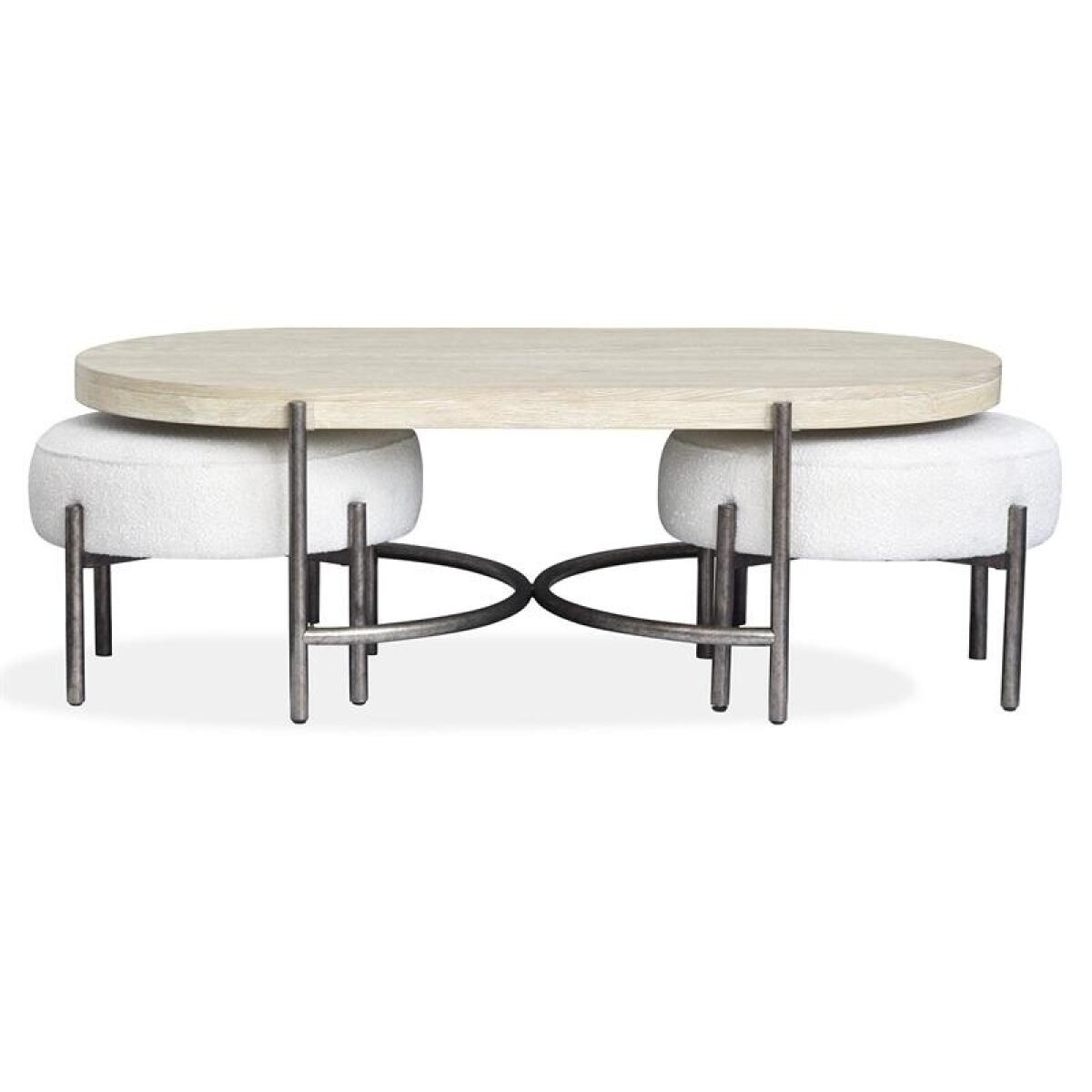 Jennings Oval Cocktail Table w/2 Ottomans (Uph. Seat) Cocktail & Coffee Tables Cocktail & Coffee Tables 11