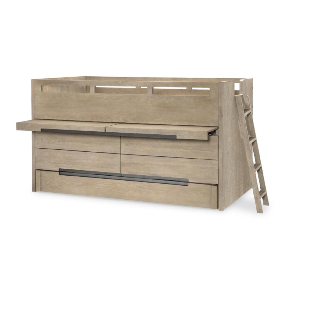 Complete Captains Bed 33 Weathered Oak Finish Youth Beds Brown 16