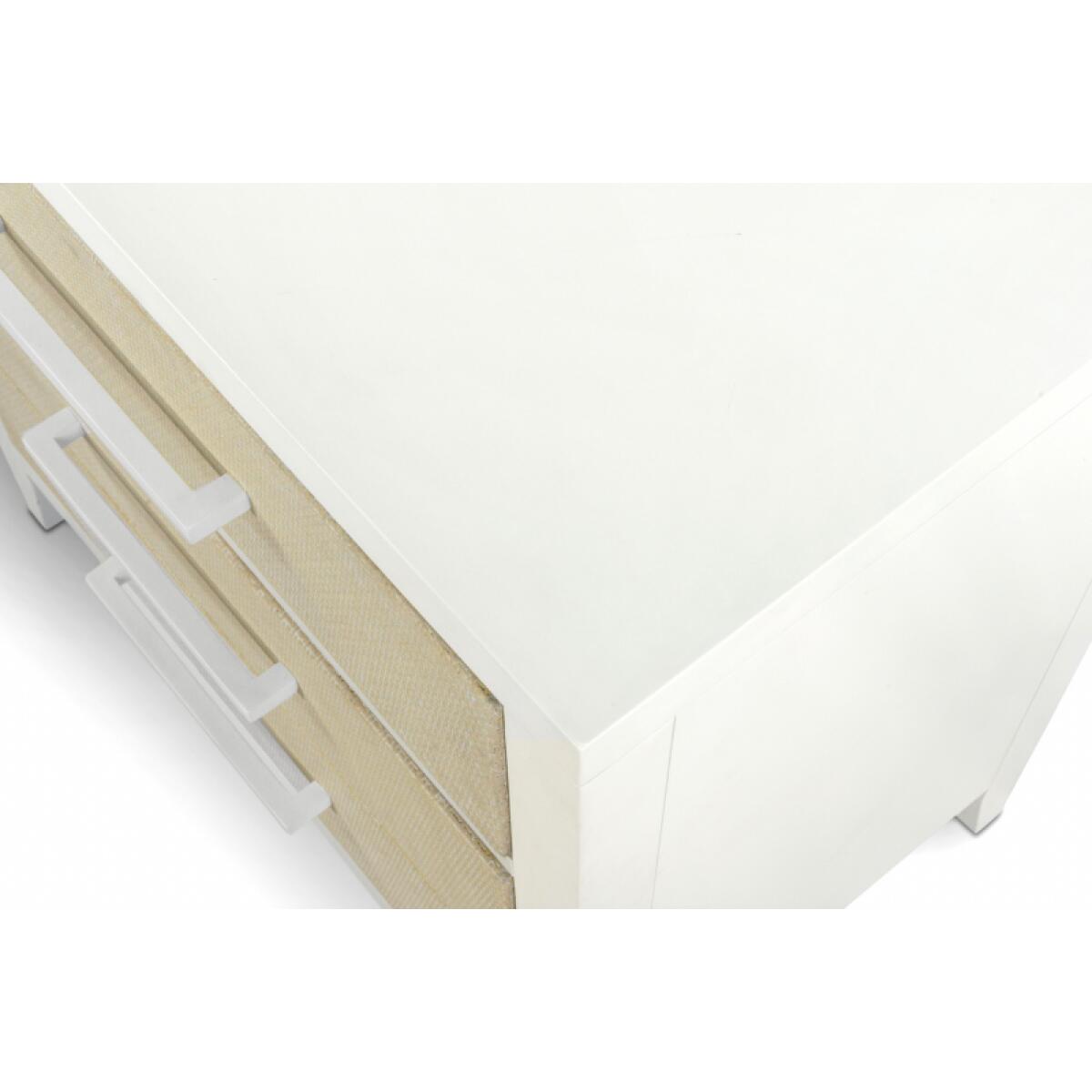 Miramar Electrified 3-drawer Woven Nightstand Nightstands Cream 10