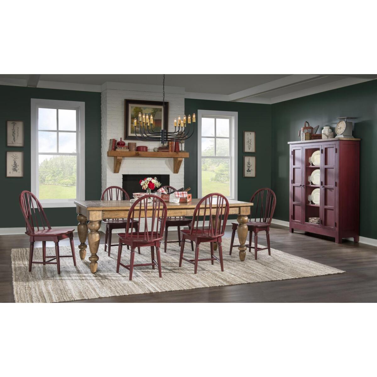 Chimney Leg Table Dining Tables Barnwood Oak 12