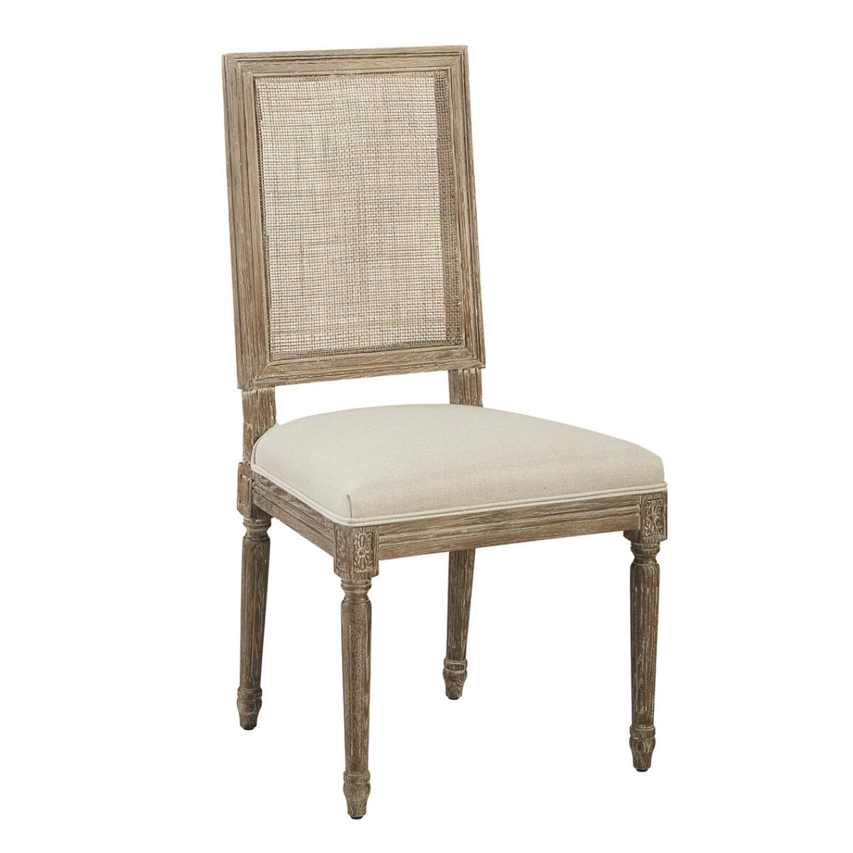 Linen & Oak Caned Back Side Chair Chairs & Benches Brown 4