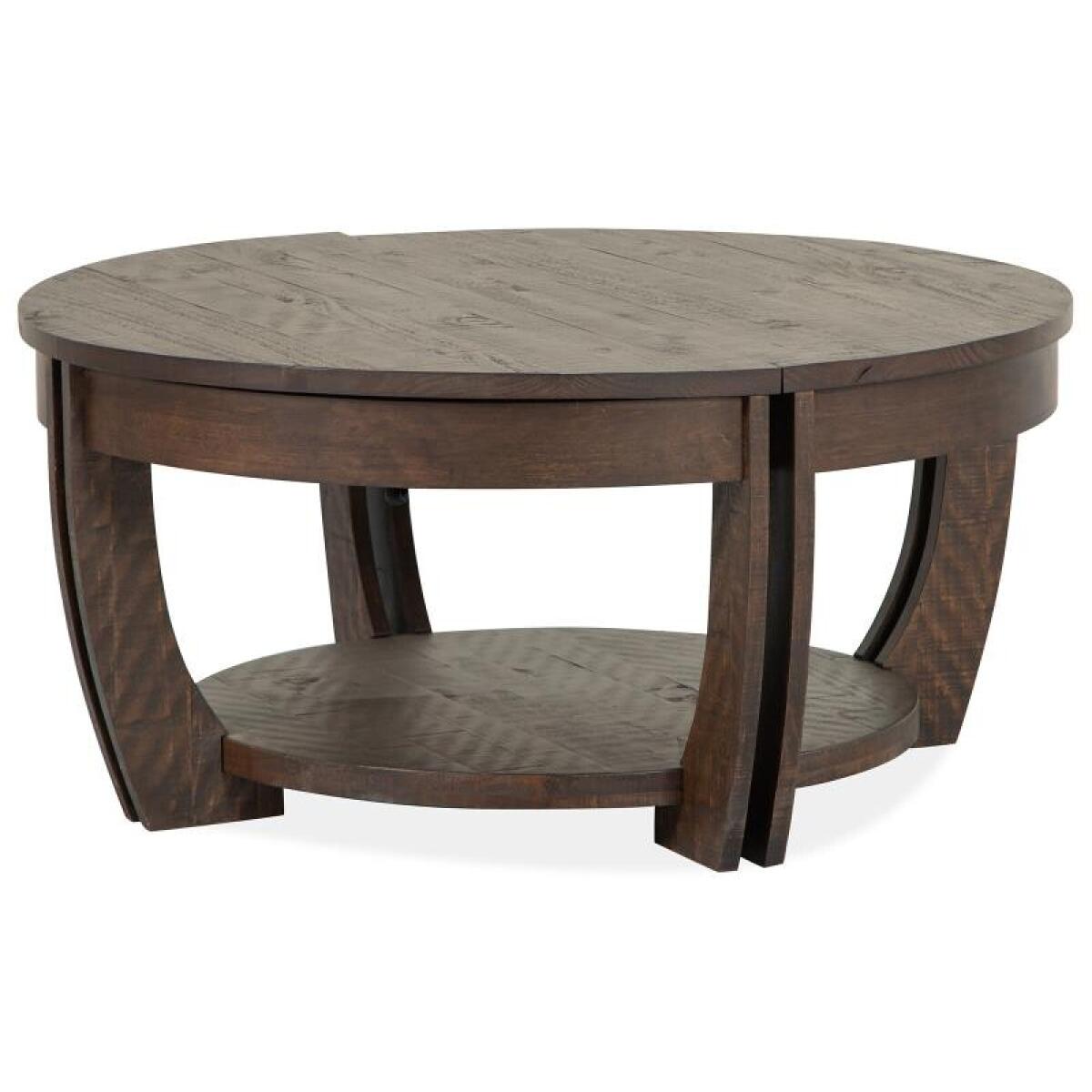 Lyndale Lift Top Storage Cocktail Table w/Casters Cocktail & Coffee Tables Brown 4