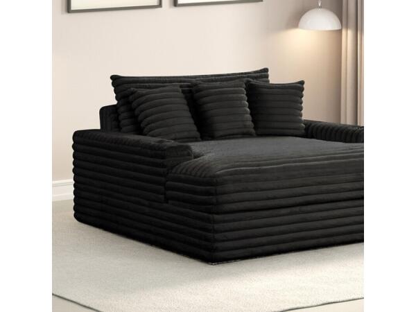 Veyrier 2 Arm Chaise Sleeper Sofas Black