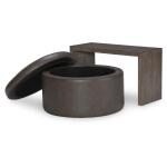 Swivel Ottoman On Casters Ottomans & Poufs Brown 15