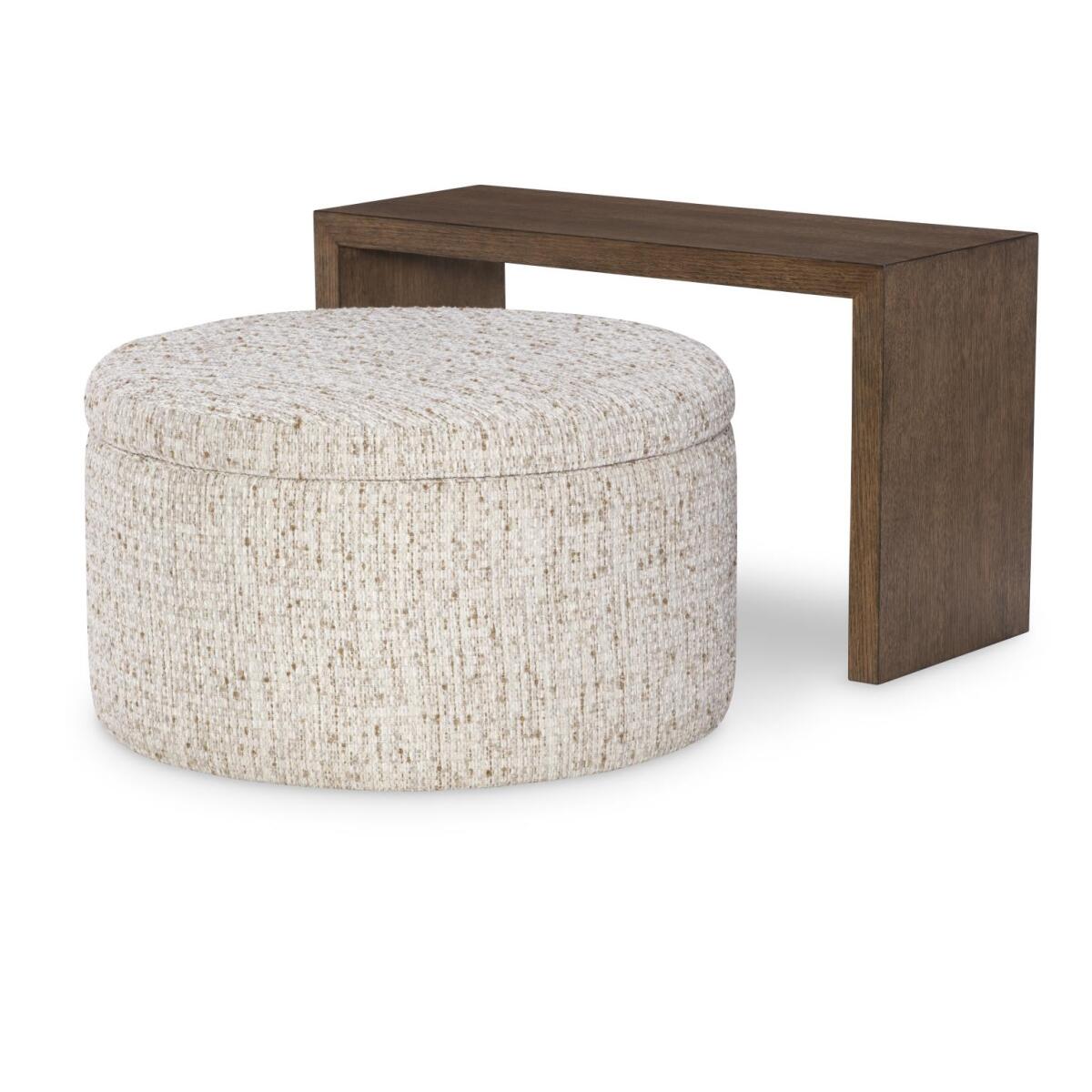 15aa3ce8e53330780e0829c974b62792 LU310 Solana Positano Clay Biscotti (Direct Container Only) UP Storage Ottoman Mohave - Image 1