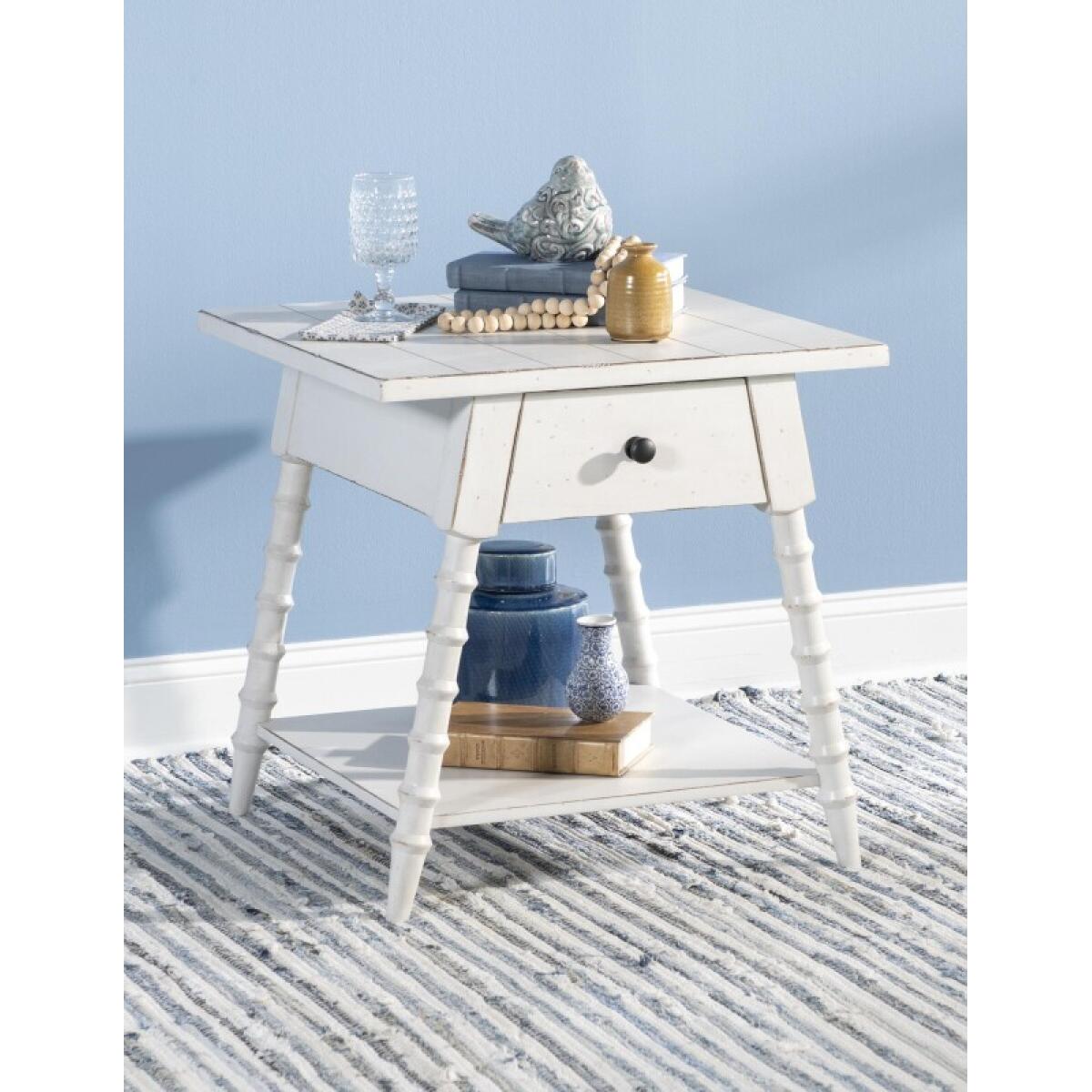 Splayed Bobbin Leg 1 Drw End Table - Image 4