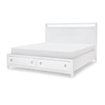 Complete Panel Bed W Storage Ca King White Finish 6/0 Beds Beds 8