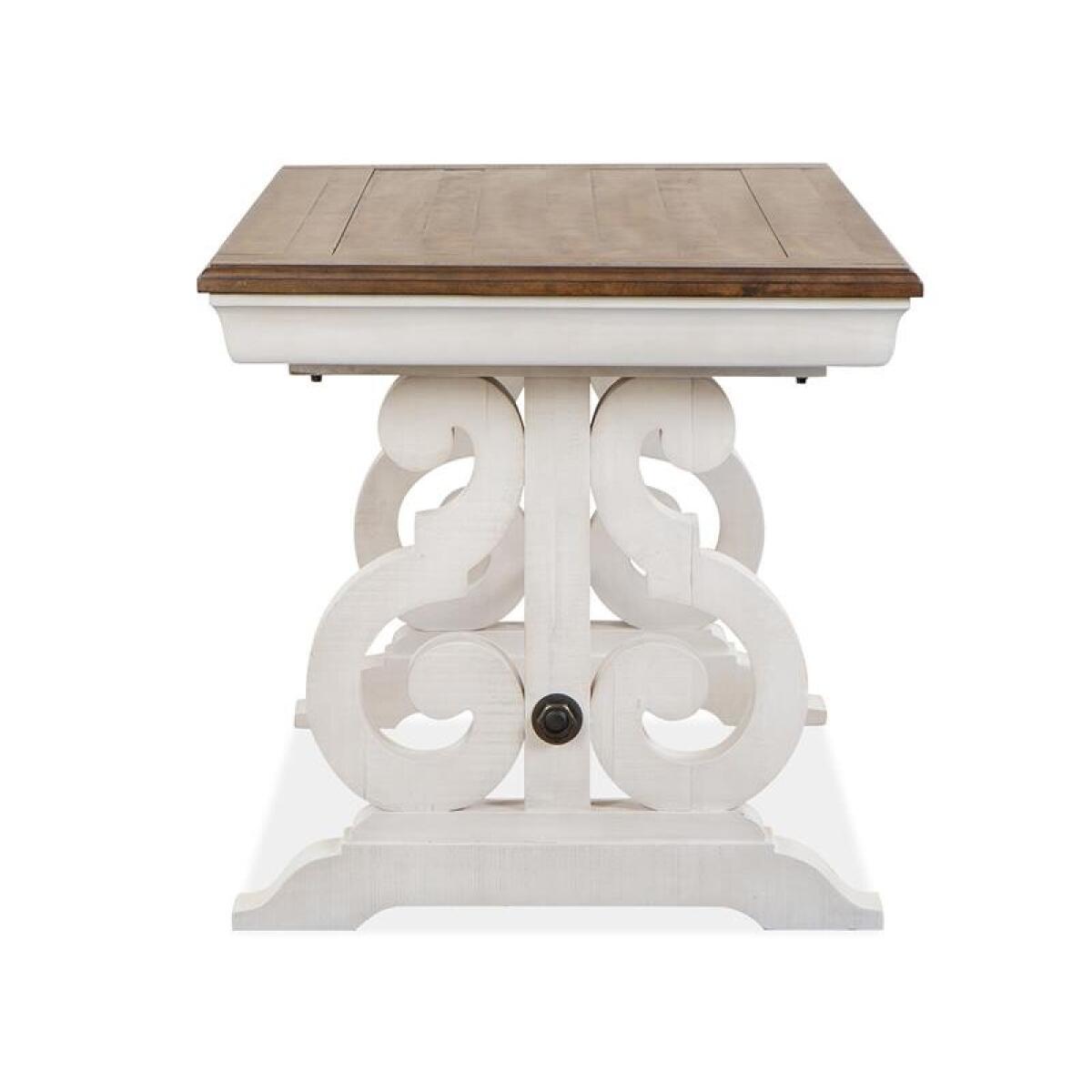 Bronwyn Two Tone Writing Desk Desks Alabaster, Toasted Nutmeg 9