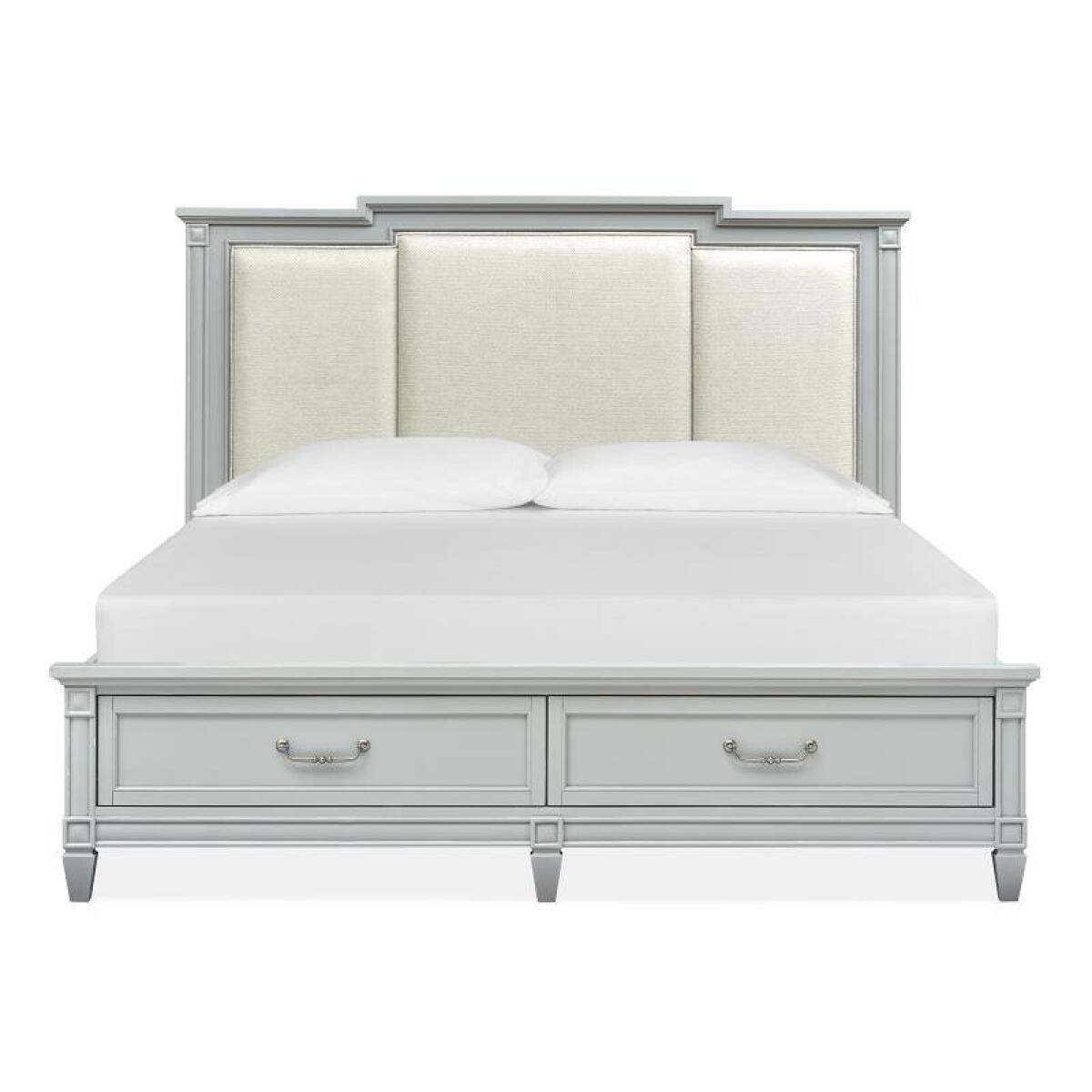 164c579fce19415103cd933ead742008 Glenbrook B5668-55A Queen Panel Storage Bed w/Upholstered Headboard - Image 1