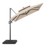 Fida 8 Ft Square Umbrella w/ Double Top + 37" Large Base - Image 4