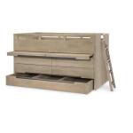 Complete Captains Bed 33 Weathered Oak Finish Youth Beds Brown 32