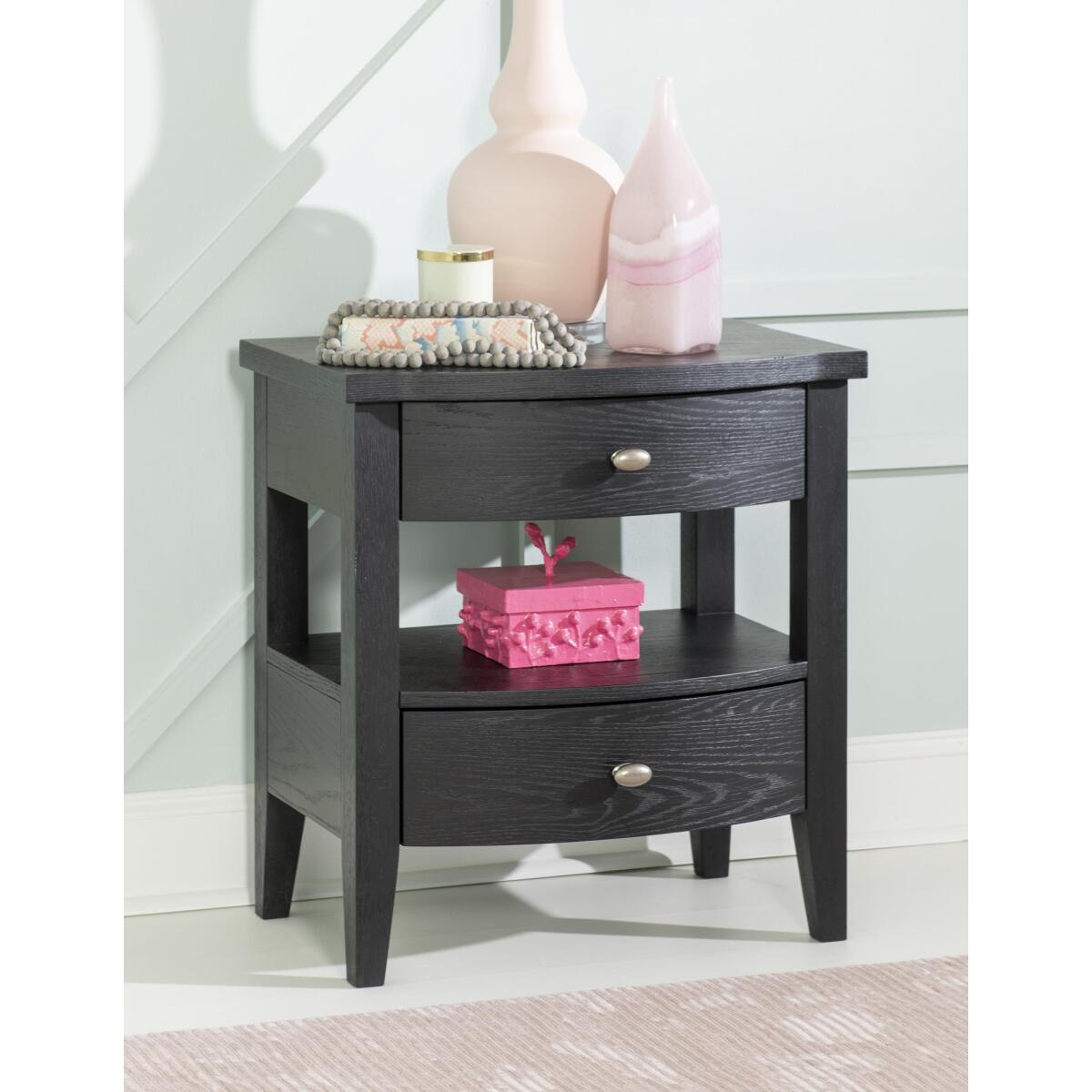 Open Ns 2 Drw Blacksmith Youth Nightstands Black 5