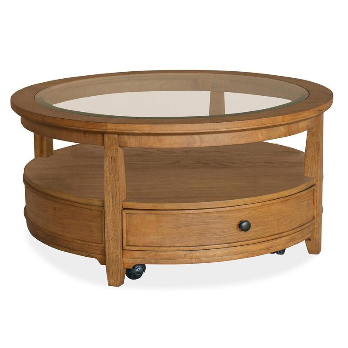 Durant Round Cocktail Table w/Casters - Image 2