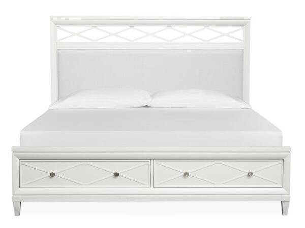 Springhouse B5993-55SF Wood Queen Panel Bed Storage Footboard KD