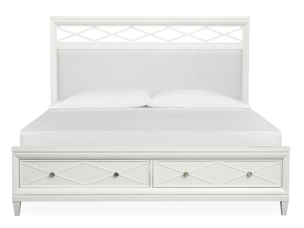 Springhouse B5993-55SF Wood Queen Panel Bed Storage Footboard KD
