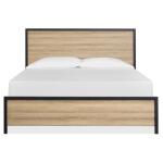 Bastain Wood King Panel Bed Footboard SU