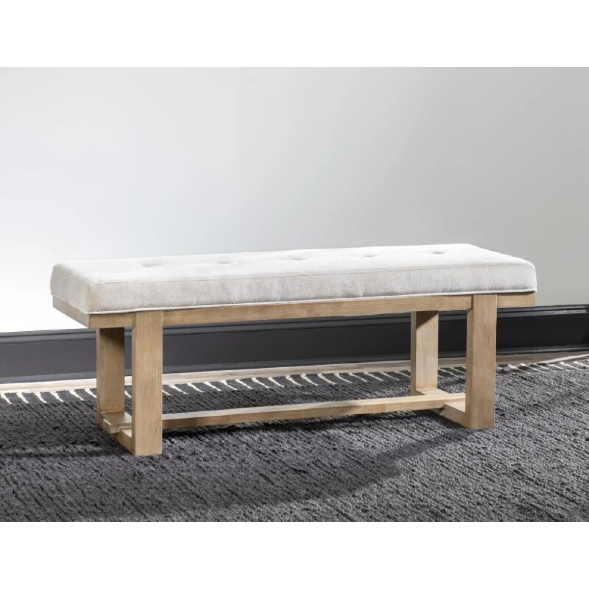 Uph Bed Bench Chairs & Benches Aged Driftwood 5