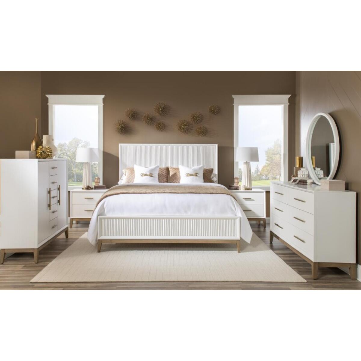 Complete Sculpted Panel Bed Cal King 6/0 - Image 5