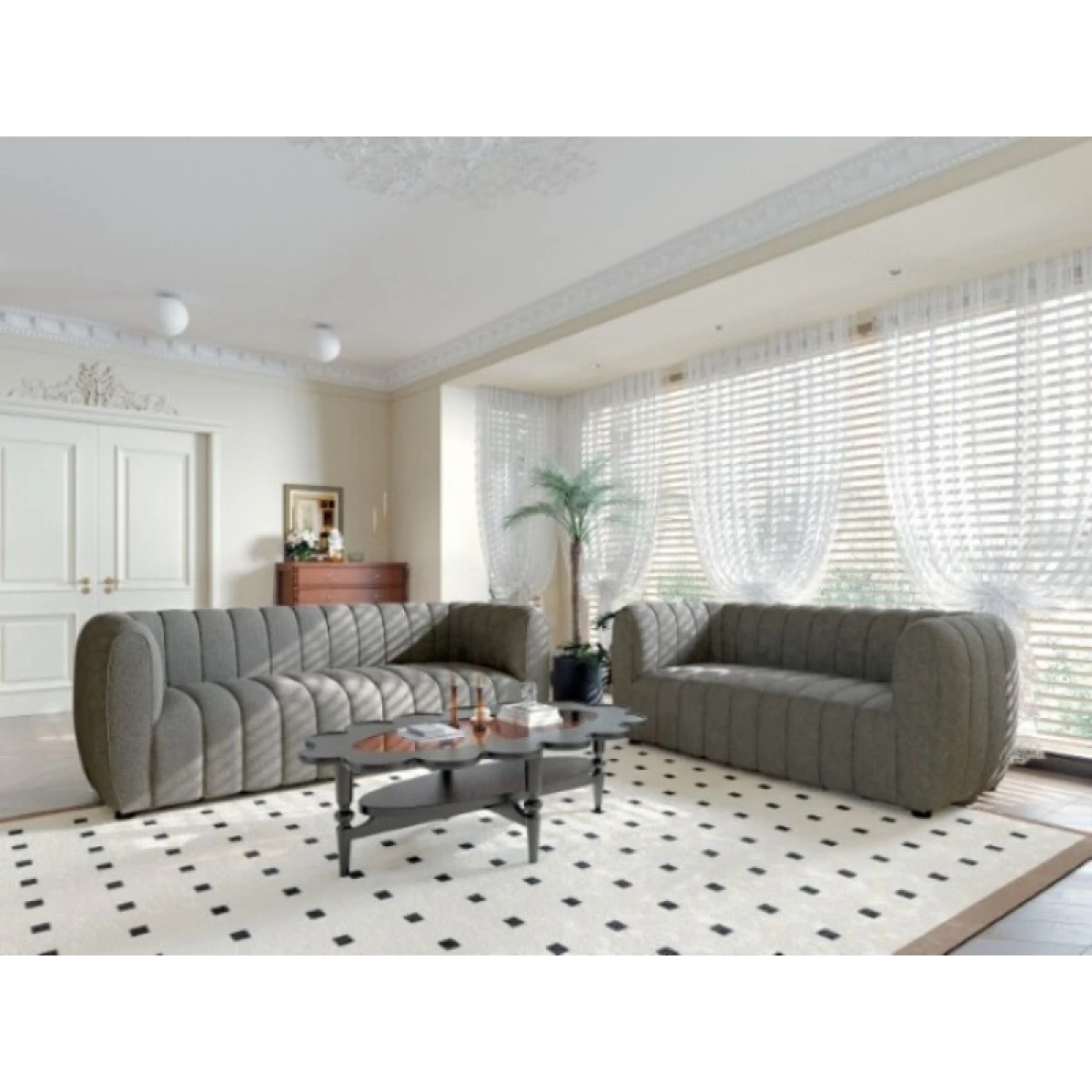 Aversa Loveseat Loveseats Charcoal Gray 5