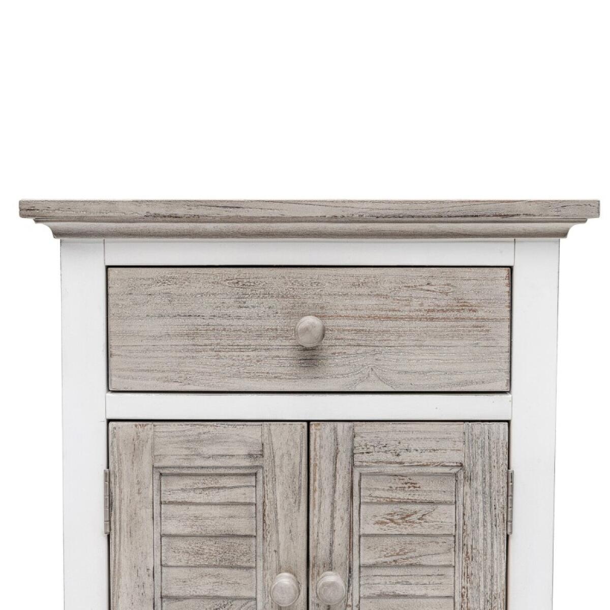 Islamorada 1-drawer / 2-door Electrified Coastal Nightstand - Image 10