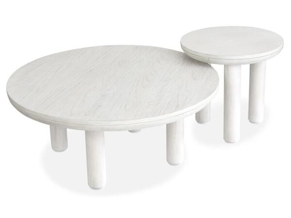 Sunset Cove - White Nesting Cocktail Table w/Casters - Image 10