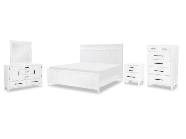 Complete Panel Bed, Queen 5/0, Mirror, Dresser Bedroom Sets Bedroom Sets