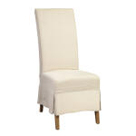 Linen Slip Covered Parsons Chair