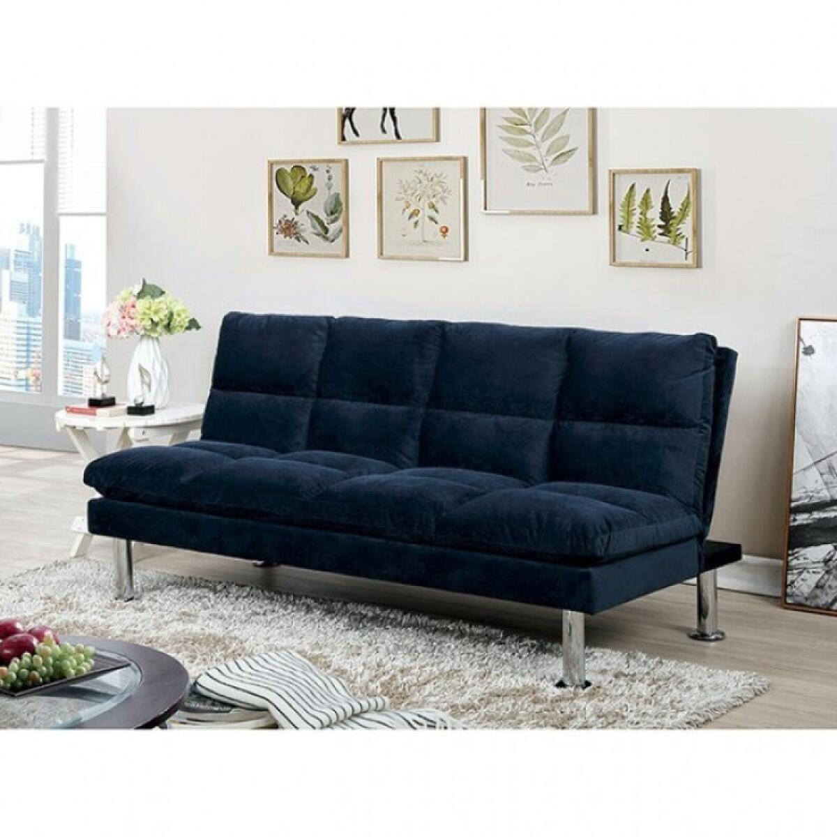 Saratoga Futon Sofa Sleeper Sofas Blue 5