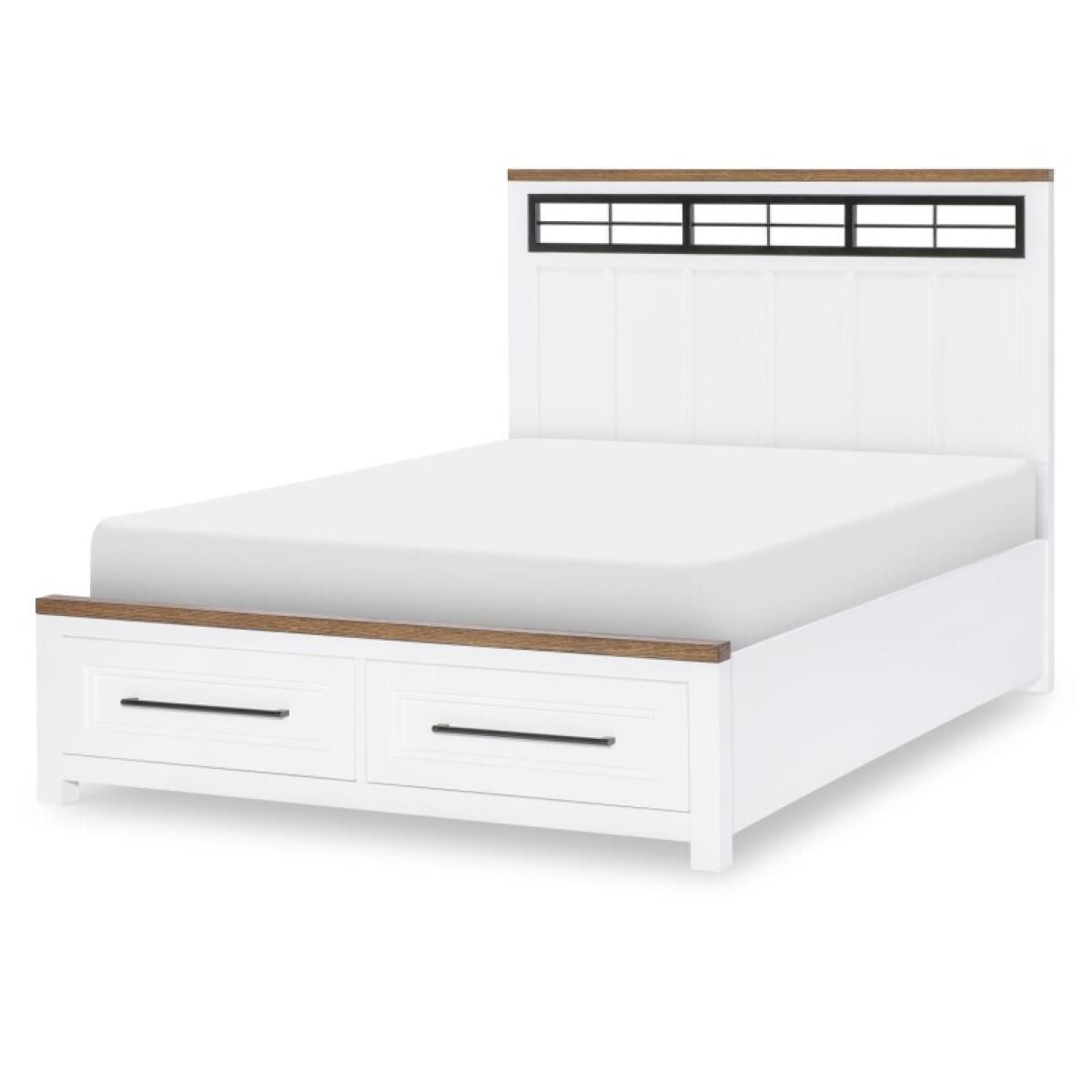 Complete Metalwork Panel Bed W. Storage Footboard, Full 4/6 Youth Beds Legacy Classic Furniture 4