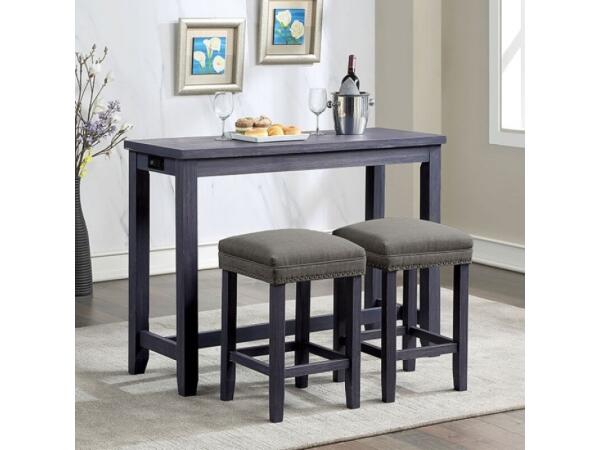 Caerleon 3 Pc. Counter Ht. Set Dining Sets Antique Blue/Gray