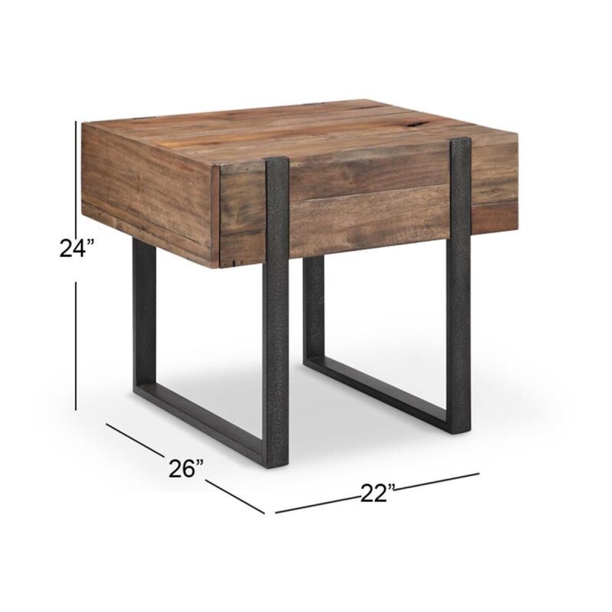 Prescott Rectangular End Table End tables Brown 6