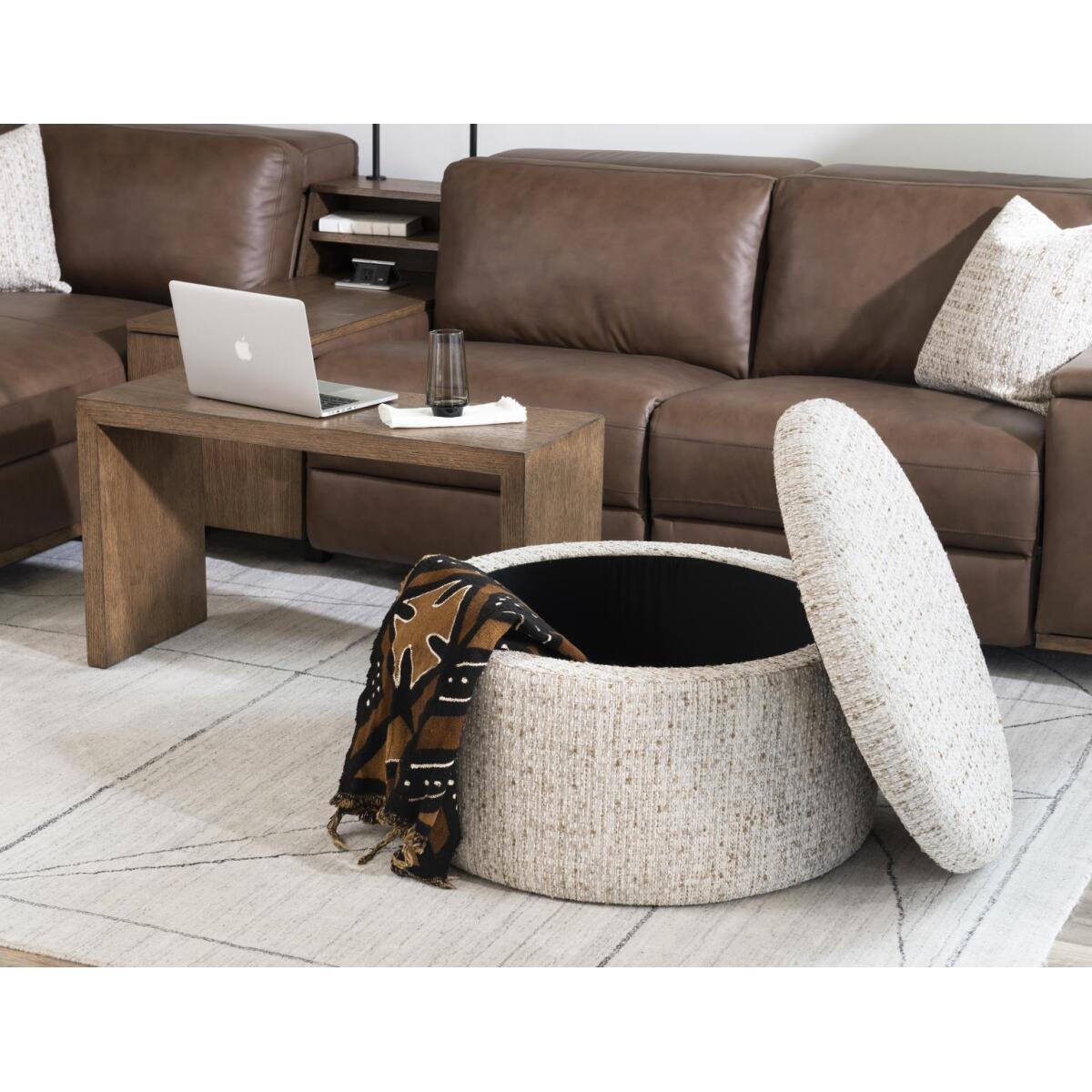 LU310 Solana Positano Clay Biscotti (Direct Container Only) UP Storage Ottoman Mohave - Image 3