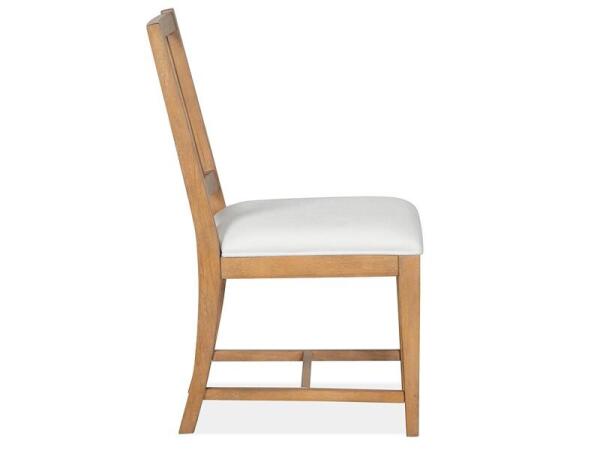 Lindon Dining Side Chair w/White Upholstered Seat (2/ctn) - Image 3