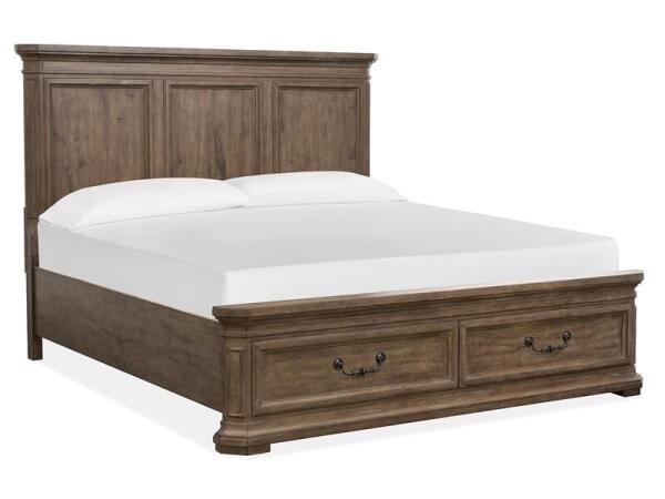 Adler Court Complete Queen Panel Storage Bed - Image 4