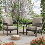 Kyushu 4 Pc. Patio Set Outdoor Sets Black/Natural 2