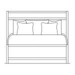 Merrifield Wood Twin Panel Bed Upholstered Headboard KD