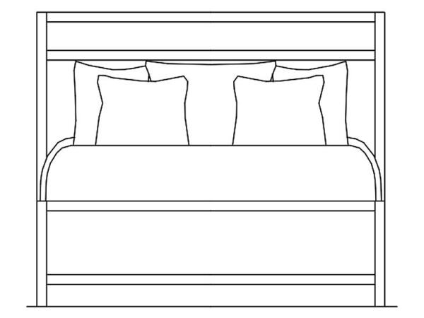 Merrifield Wood Twin Panel Bed Upholstered Headboard KD