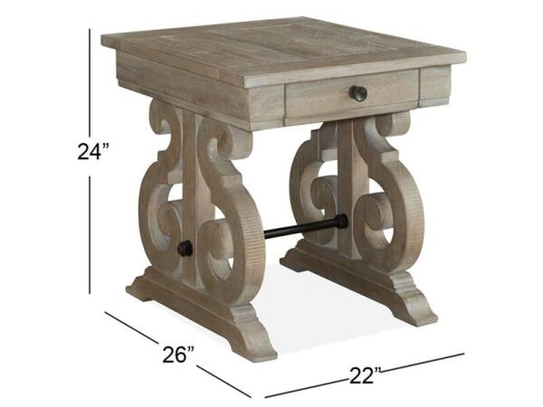 Tinley Park Rectangular End Table End tables Browm 9
