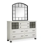 Harper B5321-2445 Door Dresser with Shaped Mirror