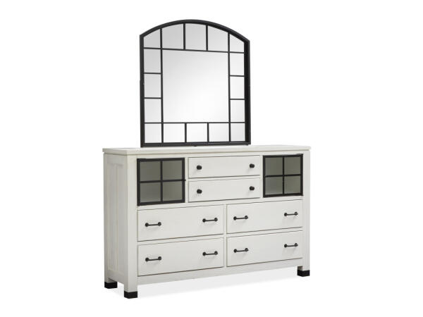 Door Dresser with Shaped Mirror Dressers Dressers