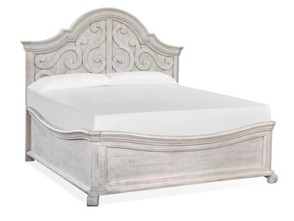 Bronwyn B4436-75 Complete Cal.King Shaped Panel Bed - Image 3