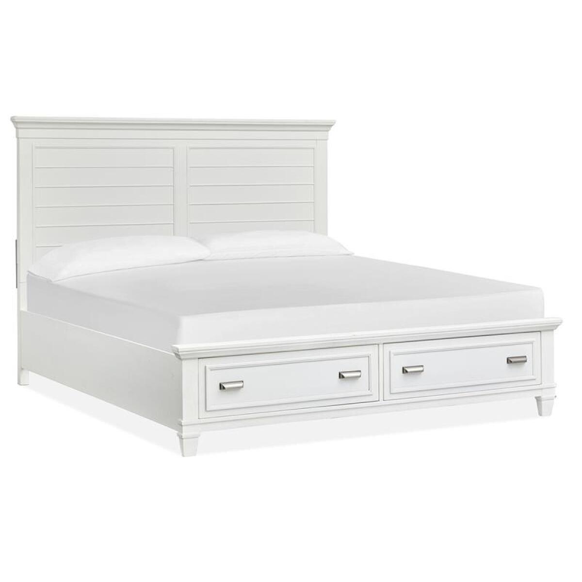 Charleston Complete Cal.King Panel Storage Bed - White - Image 7