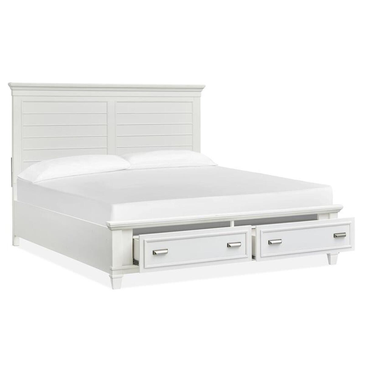 Charleston Complete Cal.King Panel Storage Bed - White - Image 4