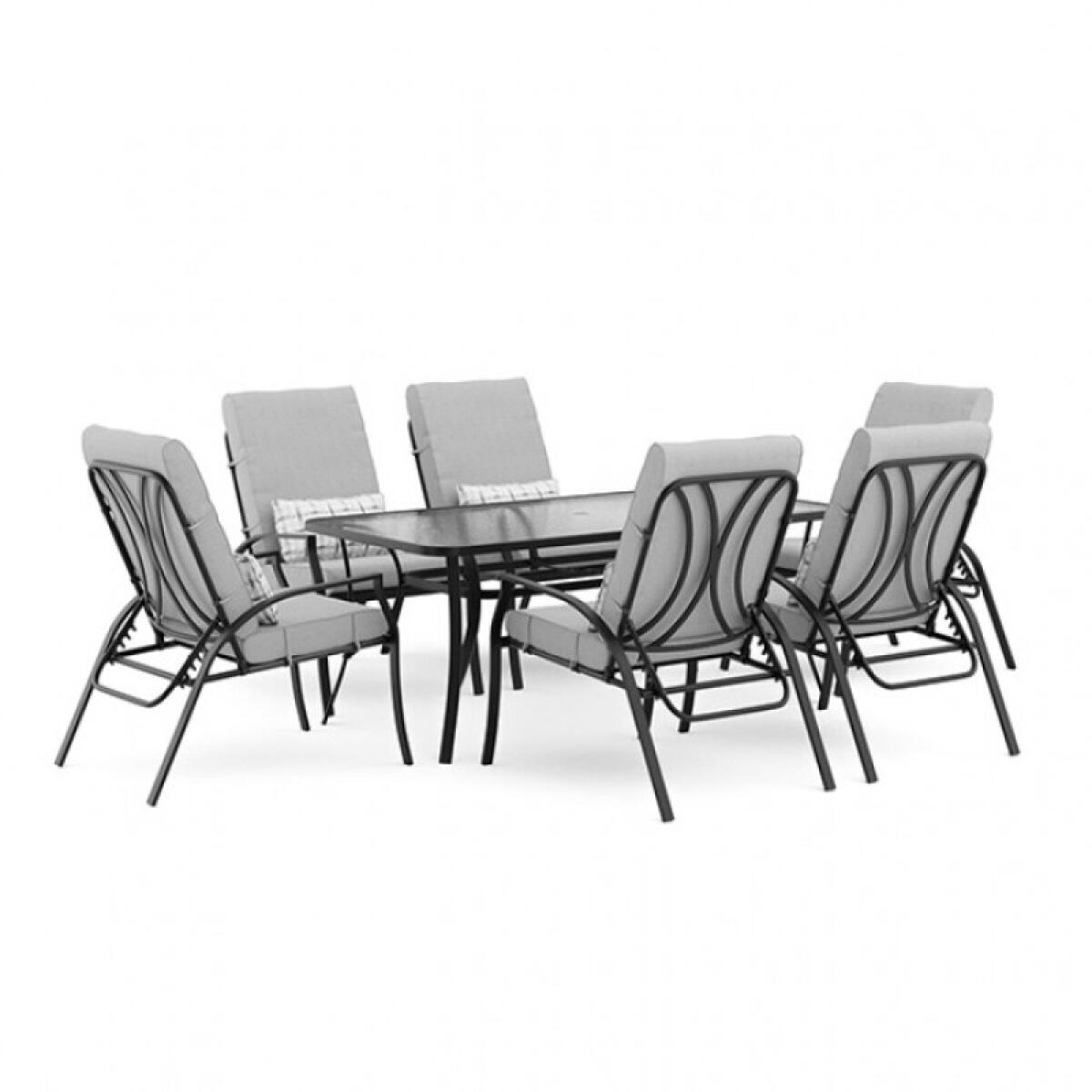 Palma Adjustable Chairs (6/CTN) Outdoor Chairs Black/Gray 6