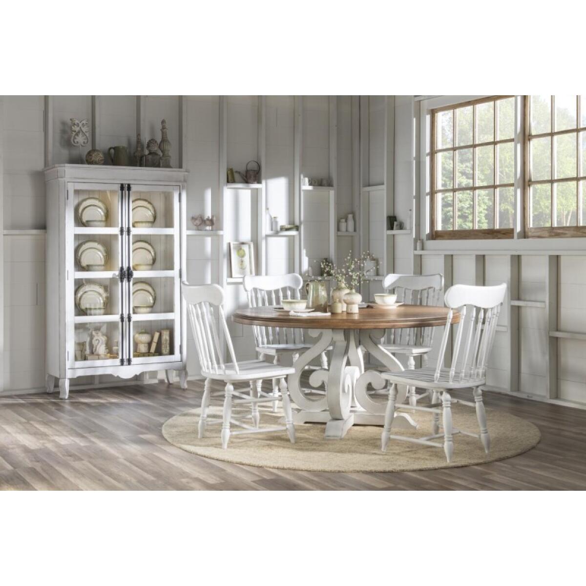 Round Dining Table Dining Tables Barnwood Oak And Picket Fence 6