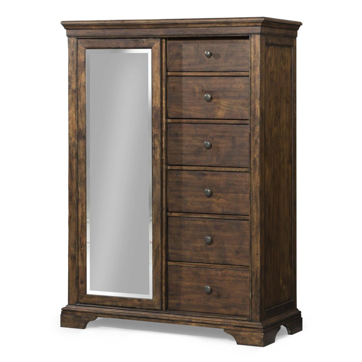Tulsa Door Chest 6 Drawers Dressers Brown 4