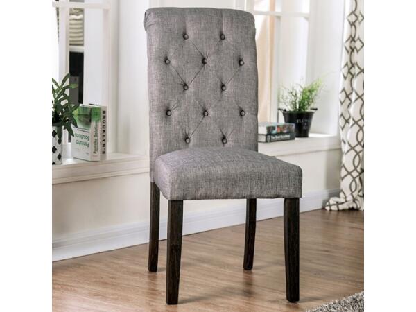 Alfred Side Chair (2/Ctn) Chairs & Benches Antique Black/Light Gray