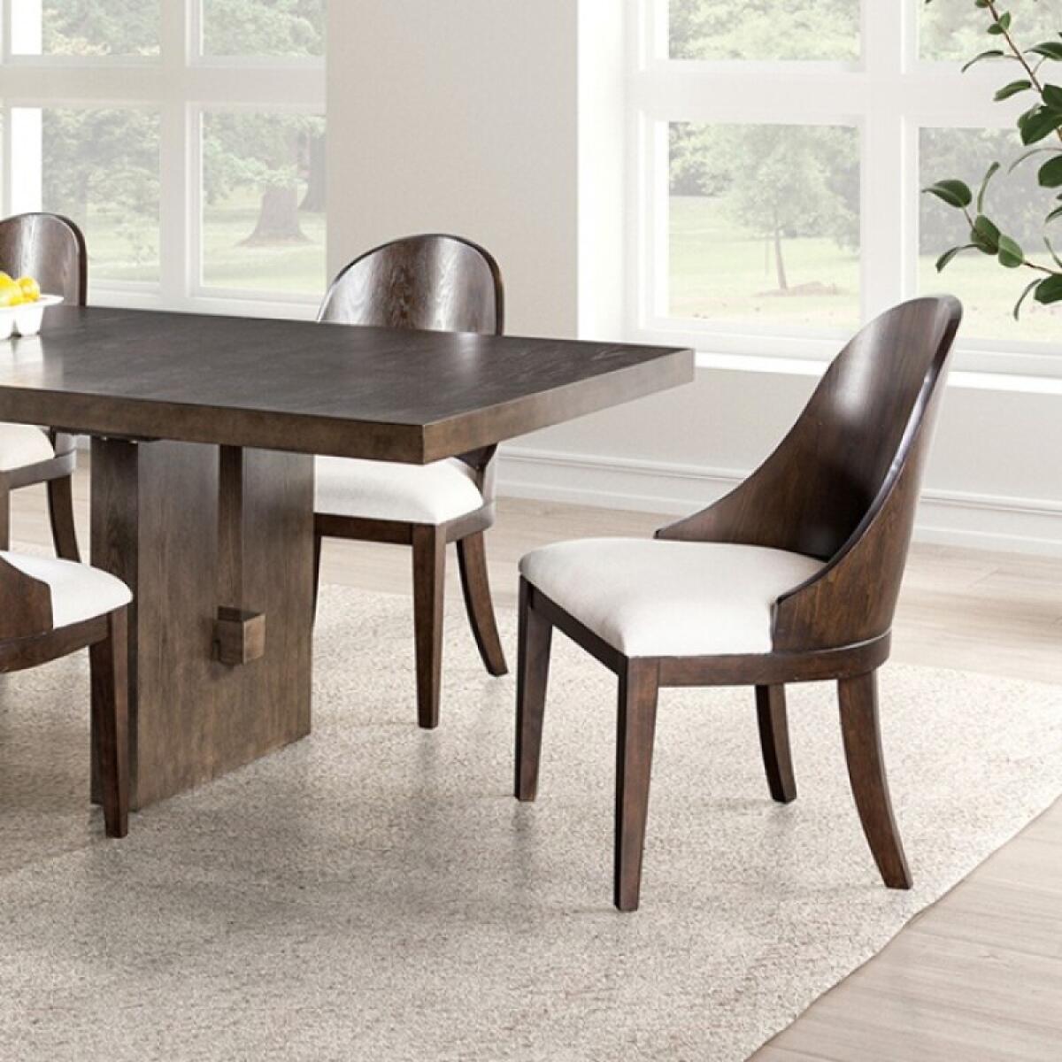 Morden 7 Pc Dining Table Set Dining Sets Brown 3 Morden 7 Pc Dining Table Set Dining Sets Brown 3