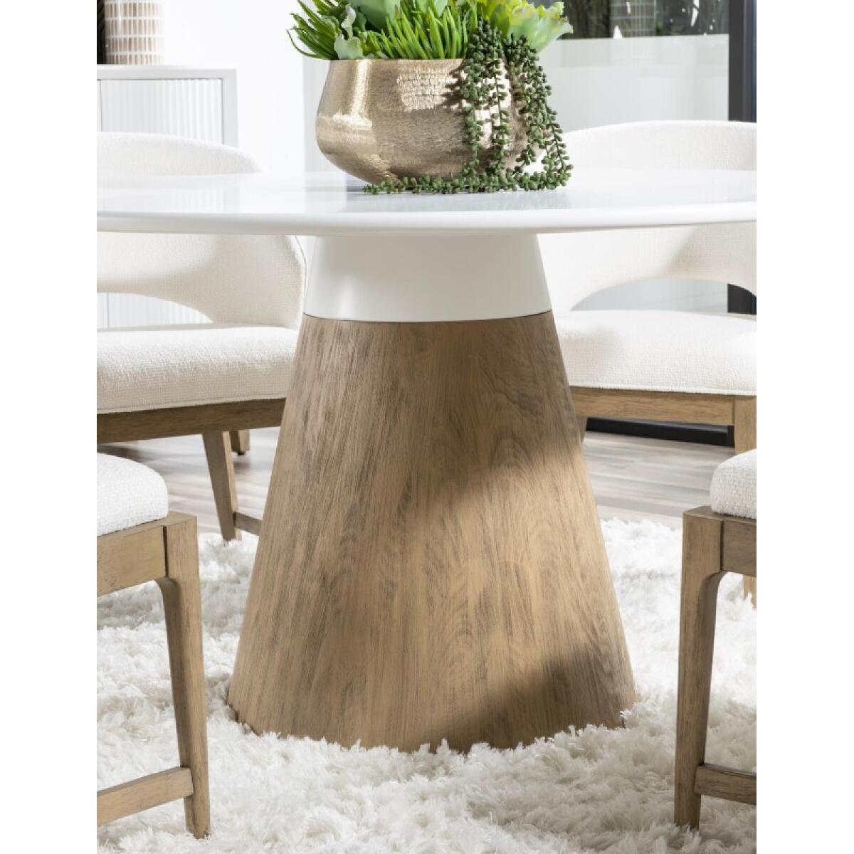 Complete Round Dining Table Dining Tables Cloud White And Desert Oak 11